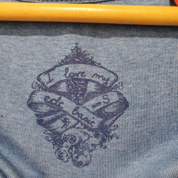 Esprit blue long sleeved ruched scoop neck small - Picture 7 of 10